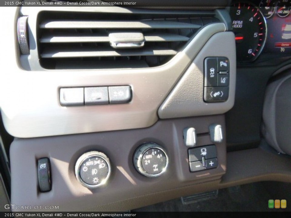 Denali Cocoa/Dark Atmosphere Interior Controls for the 2015 GMC Yukon XL Denali 4WD #92566628