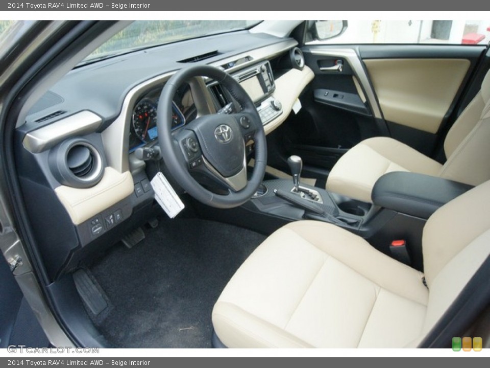 Beige Interior Prime Interior for the 2014 Toyota RAV4 Limited AWD #92569958