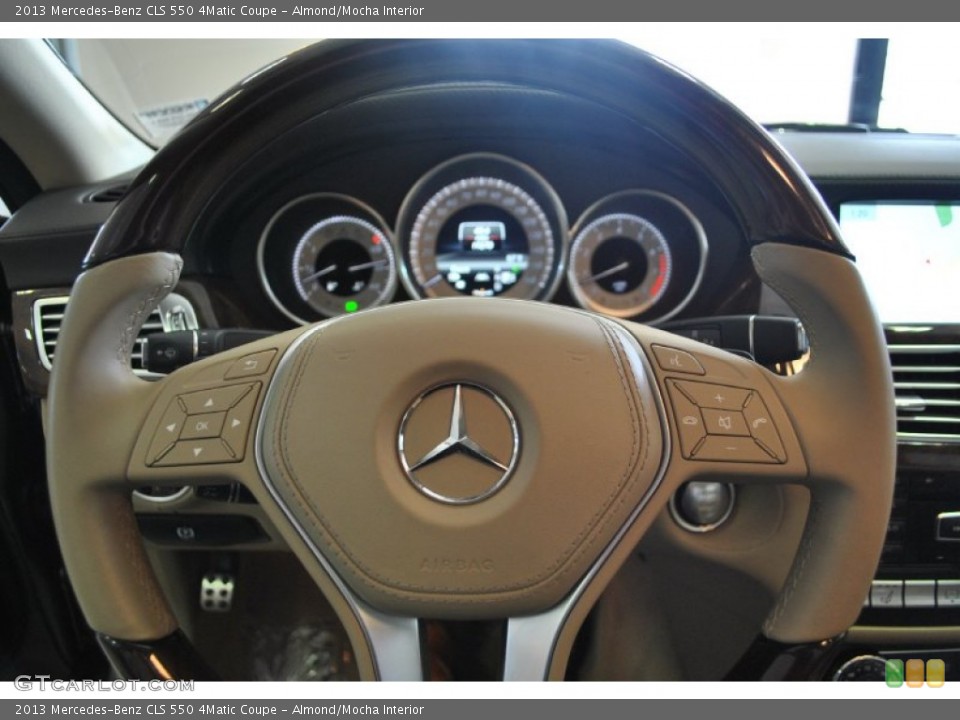 Almond/Mocha Interior Steering Wheel for the 2013 Mercedes-Benz CLS 550 4Matic Coupe #92574206