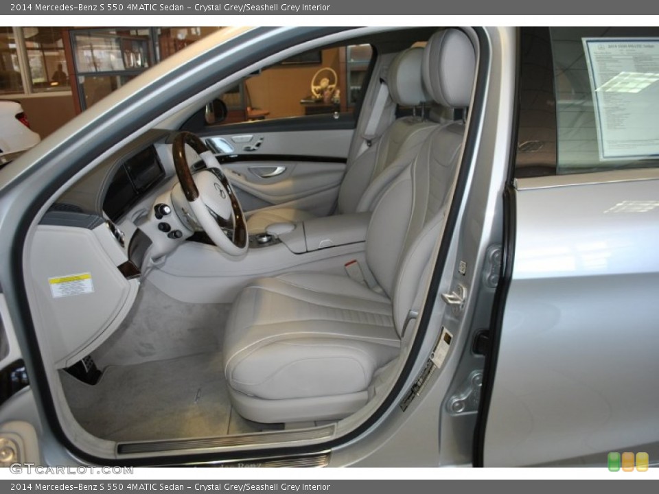 Crystal Grey/Seashell Grey Interior Front Seat for the 2014 Mercedes-Benz S 550 4MATIC Sedan #92579093
