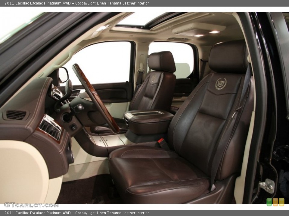 Cocoa/Light Linen Tehama Leather Interior Photo for the 2011 Cadillac Escalade Platinum AWD #92581856