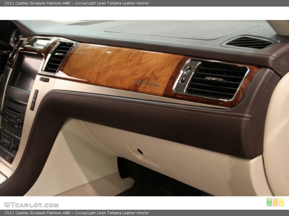Cocoa/Light Linen Tehama Leather Interior Dashboard for the 2011 Cadillac Escalade Platinum AWD #92582261