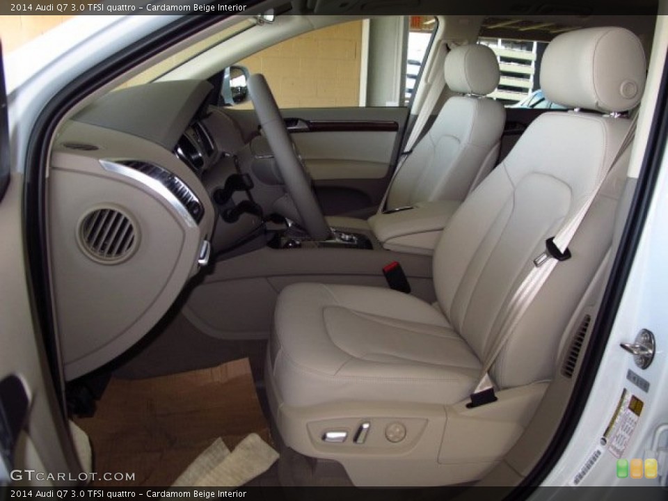 Cardamom Beige Interior Front Seat for the 2014 Audi Q7 3.0 TFSI quattro #92582801