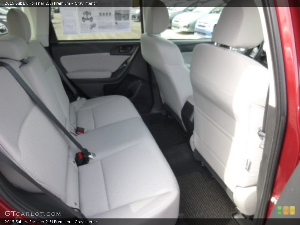 Gray Interior Rear Seat for the 2015 Subaru Forester 2.5i Premium #92586296