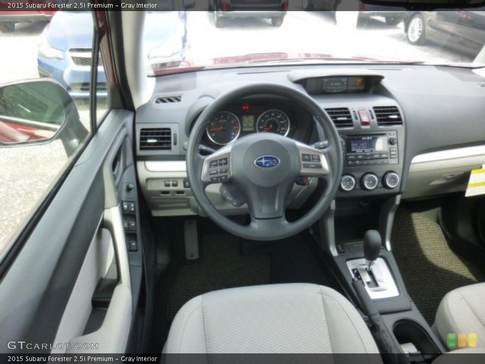 Gray Interior Dashboard for the 2015 Subaru Forester 2.5i Premium #92586335