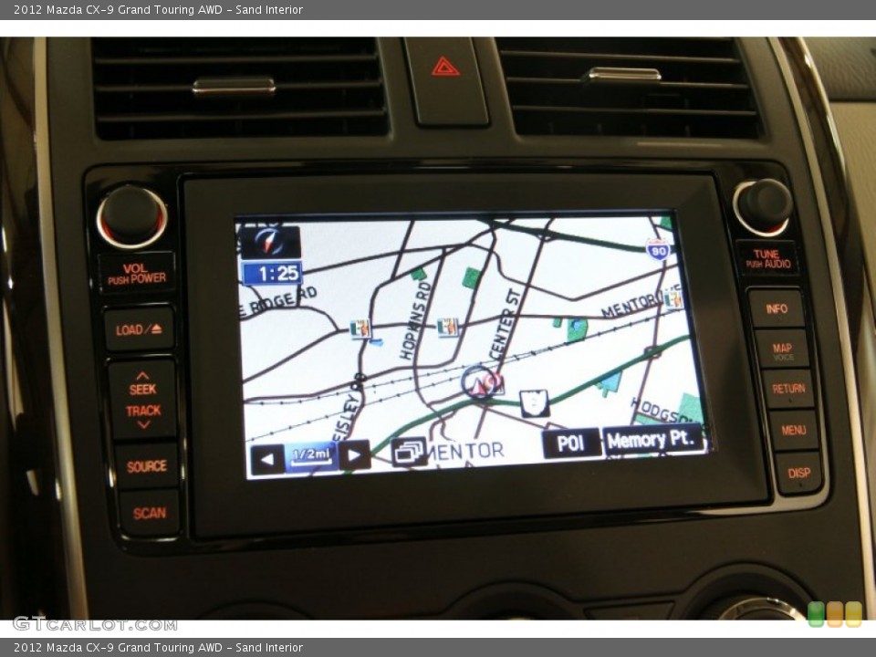Sand Interior Navigation for the 2012 Mazda CX-9 Grand Touring AWD #92592677