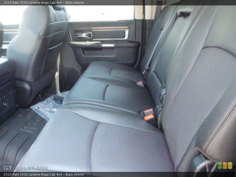 Black Interior Rear Seat for the 2014 Ram 3500 Laramie Mega Cab 4x4 #92592887