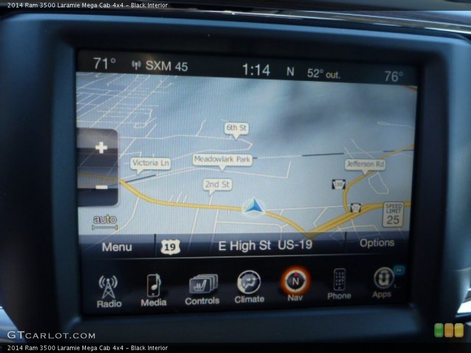 Black Interior Navigation for the 2014 Ram 3500 Laramie Mega Cab 4x4 #92593004