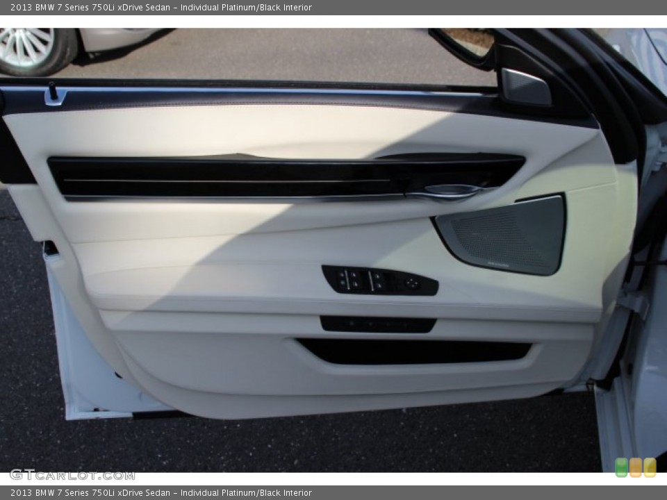 Individual Platinum/Black Interior Door Panel for the 2013 BMW 7 Series 750Li xDrive Sedan #92600123