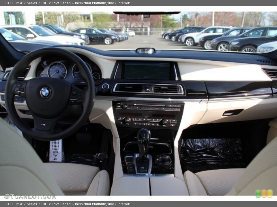Individual Platinum/Black Interior Dashboard for the 2013 BMW 7 Series 750Li xDrive Sedan #92600208