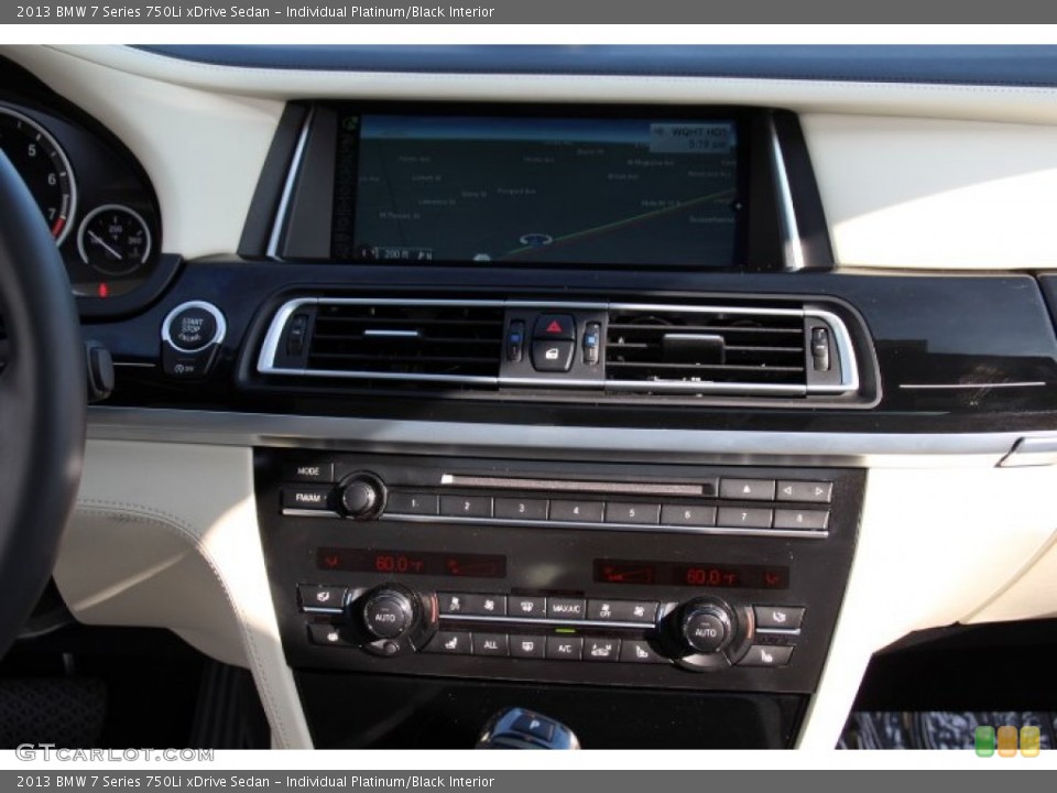 Individual Platinum/Black Interior Controls for the 2013 BMW 7 Series 750Li xDrive Sedan #92600228