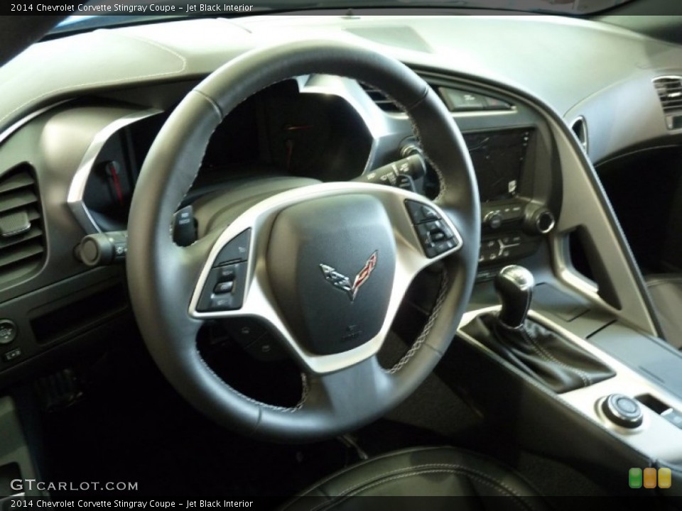 Jet Black Interior Steering Wheel for the 2014 Chevrolet Corvette Stingray Coupe #92600279
