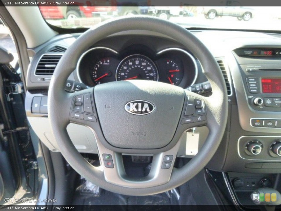 Gray Interior Steering Wheel for the 2015 Kia Sorento LX AWD #92600336