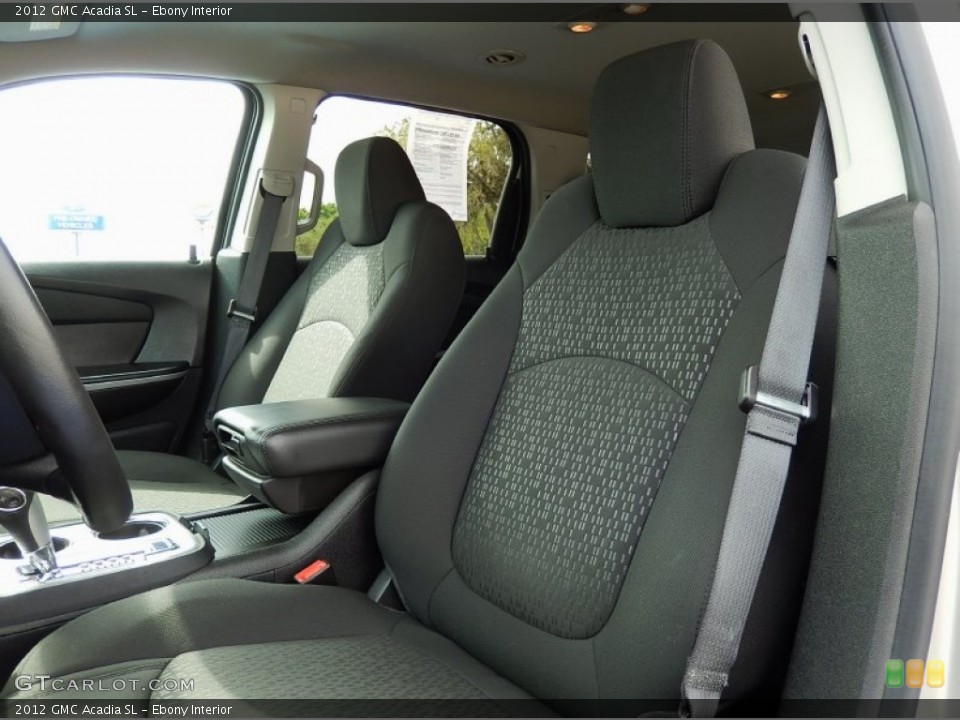 Ebony Interior Front Seat for the 2012 GMC Acadia SL #92605835