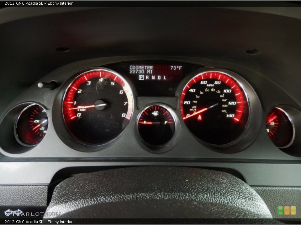 Ebony Interior Gauges for the 2012 GMC Acadia SL #92606051