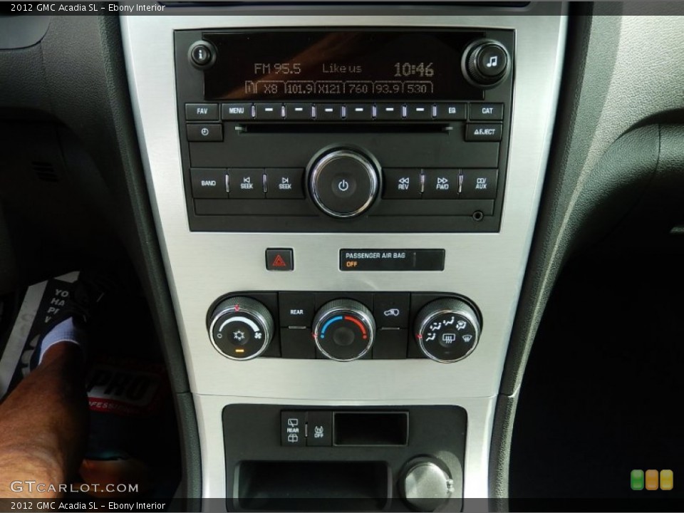 Ebony Interior Controls for the 2012 GMC Acadia SL #92606078