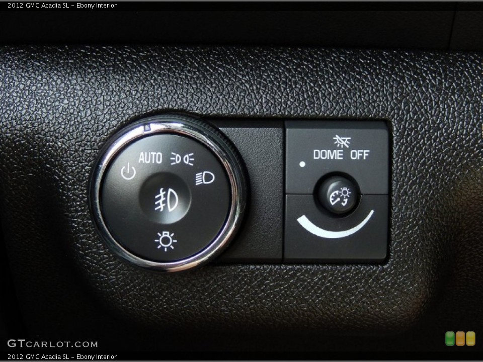 Ebony Interior Controls for the 2012 GMC Acadia SL #92606129