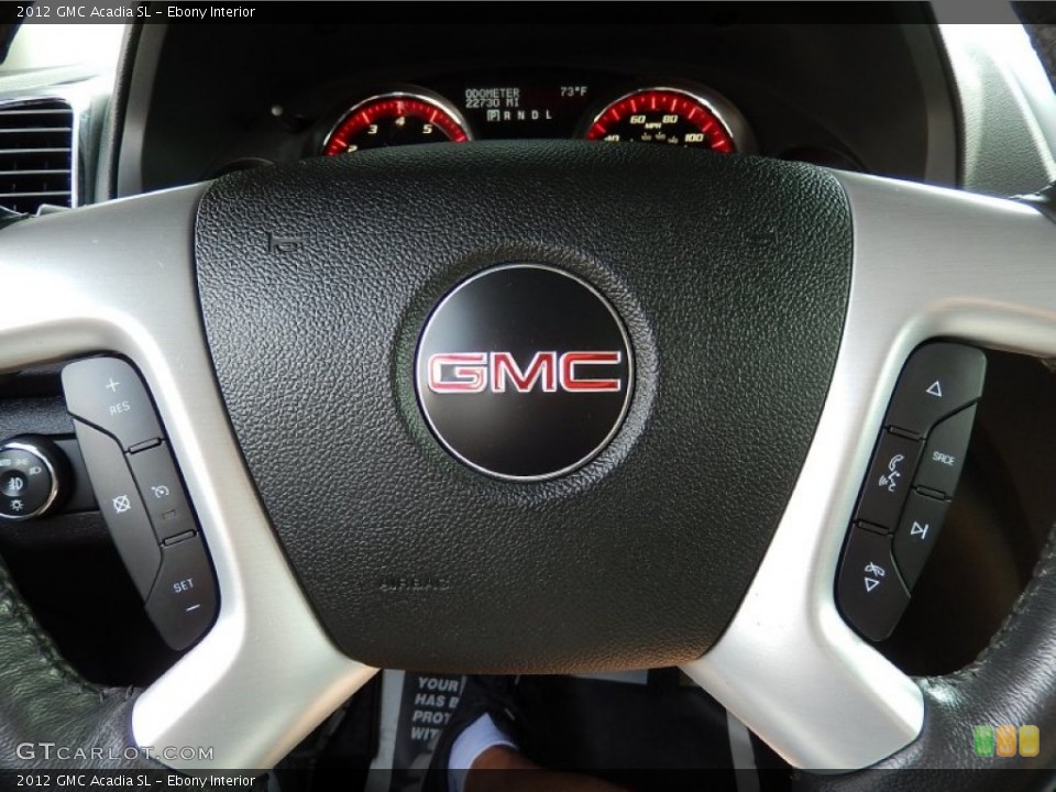 Ebony Interior Steering Wheel for the 2012 GMC Acadia SL #92606156