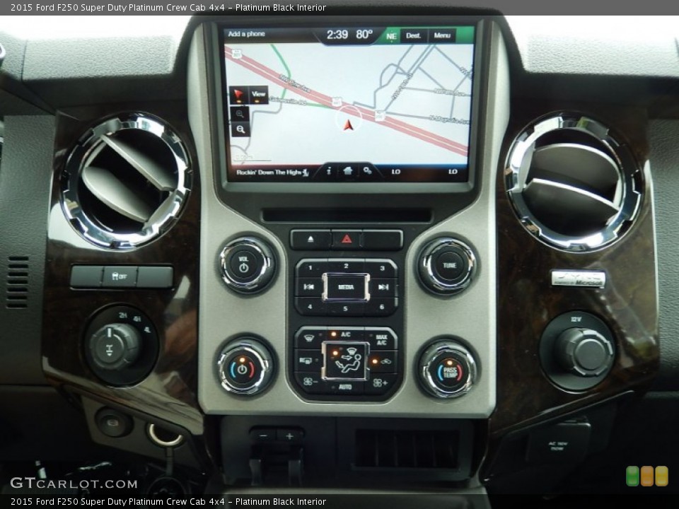Platinum Black Interior Controls for the 2015 Ford F250 Super Duty Platinum Crew Cab 4x4 #92607197