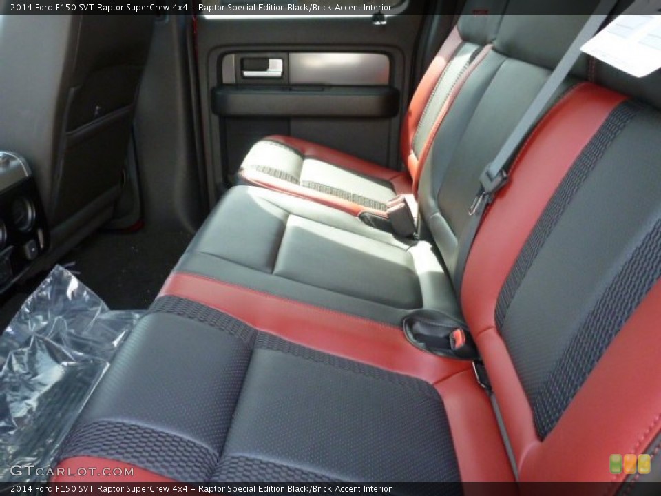 Raptor Special Edition Black/Brick Accent Interior Rear Seat for the 2014 Ford F150 SVT Raptor SuperCrew 4x4 #92607524