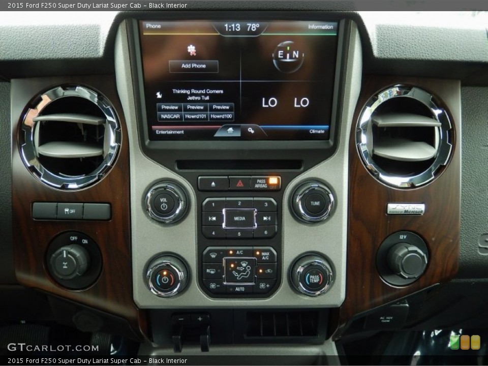 Black Interior Controls for the 2015 Ford F250 Super Duty Lariat Super Cab #92607530