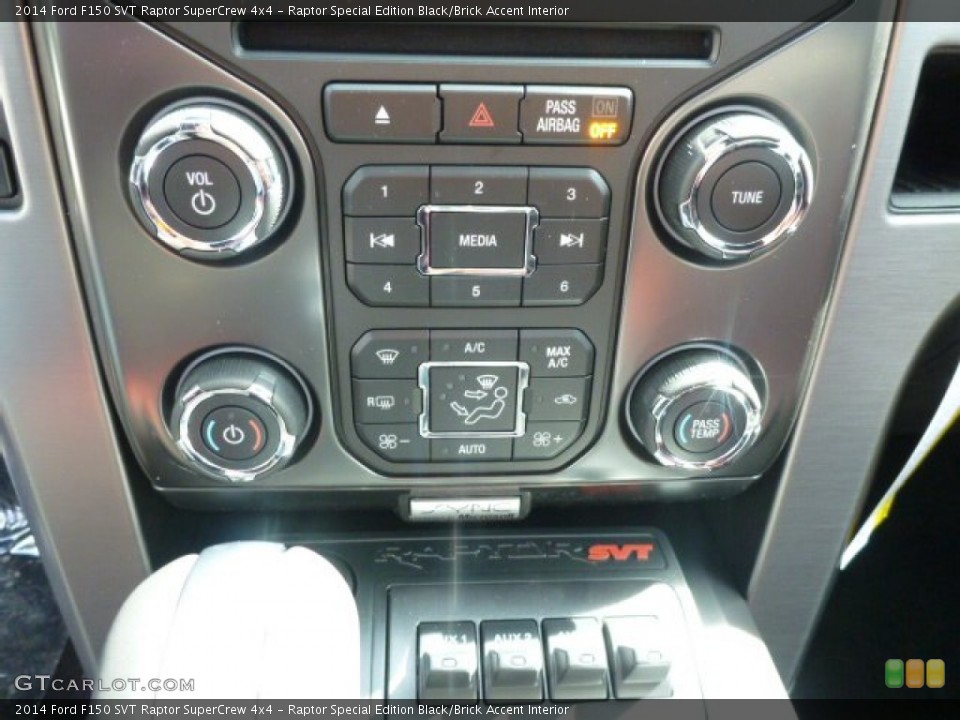Raptor Special Edition Black/Brick Accent Interior Controls for the 2014 Ford F150 SVT Raptor SuperCrew 4x4 #92607728