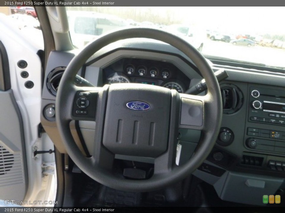 Steel Interior Steering Wheel for the 2015 Ford F250 Super Duty XL Regular Cab 4x4 #92609529