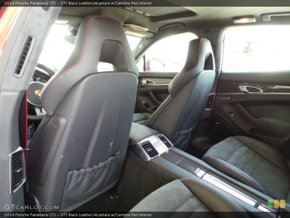 GTS Black Leather/Alcantara w/Carmine Red Interior Rear Seat for the 2014 Porsche Panamera GTS #92611745