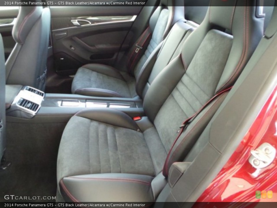 GTS Black Leather/Alcantara w/Carmine Red Interior Rear Seat for the 2014 Porsche Panamera GTS #92611769