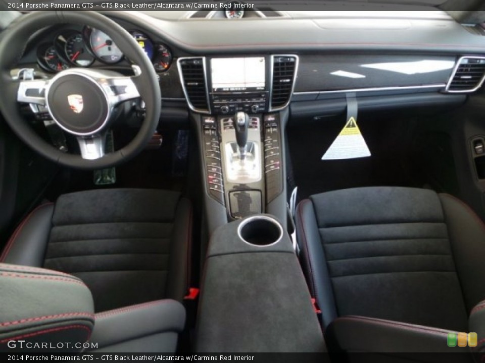 GTS Black Leather/Alcantara w/Carmine Red Interior Dashboard for the 2014 Porsche Panamera GTS #92611793