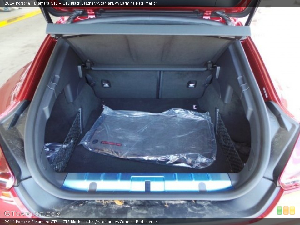 GTS Black Leather/Alcantara w/Carmine Red Interior Trunk for the 2014 Porsche Panamera GTS #92611838