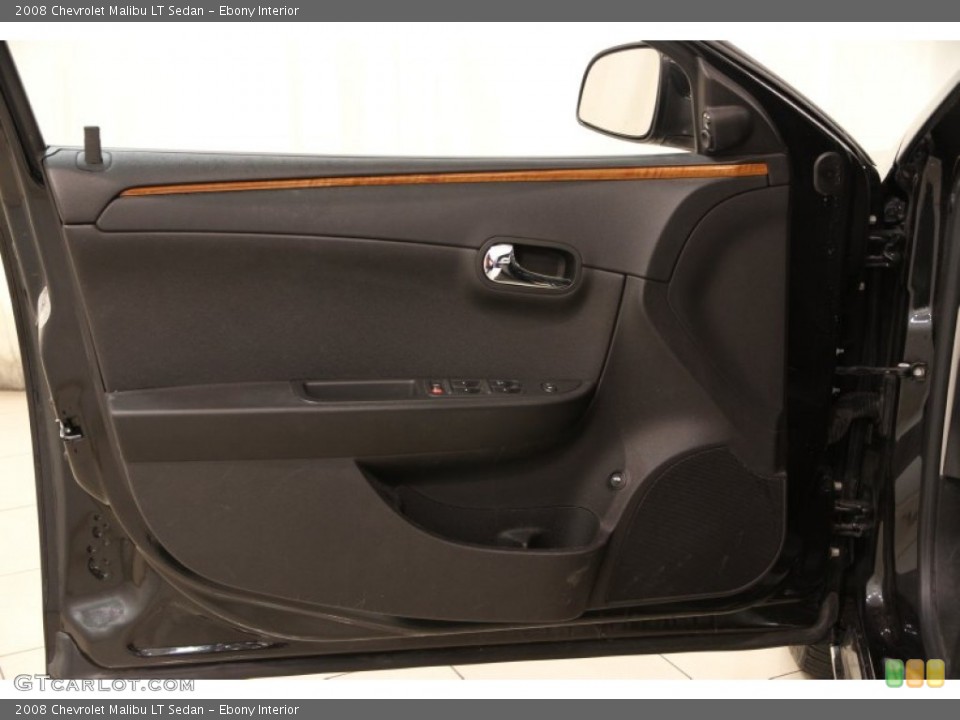 Ebony Interior Door Panel for the 2008 Chevrolet Malibu LT Sedan #92622548