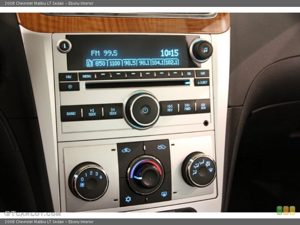 Ebony Interior Controls for the 2008 Chevrolet Malibu LT Sedan #92622641