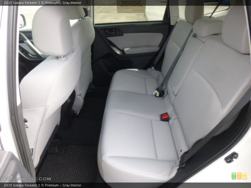 Gray Interior Rear Seat for the 2015 Subaru Forester 2.5i Premium #92627897