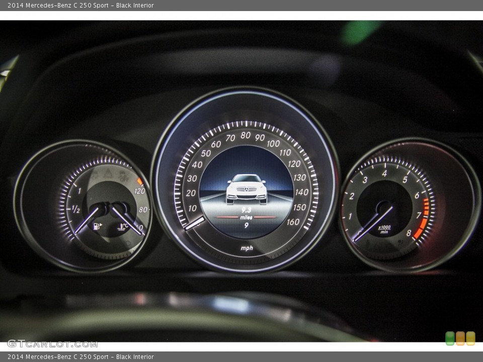 Black Interior Gauges for the 2014 Mercedes-Benz C 250 Sport #92635784