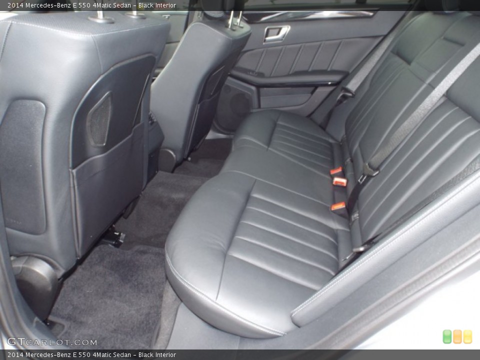 Black Interior Rear Seat for the 2014 Mercedes-Benz E 550 4Matic Sedan #92636678