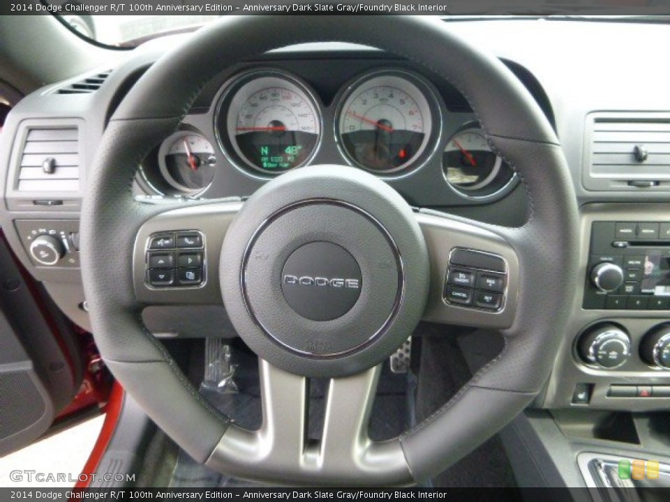 Anniversary Dark Slate Gray/Foundry Black Interior Steering Wheel for the 2014 Dodge Challenger R/T 100th Anniversary Edition #92654794