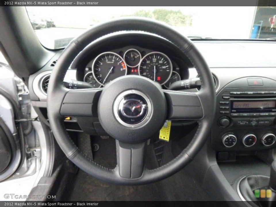 Black Interior Steering Wheel for the 2012 Mazda MX-5 Miata Sport Roadster #92671948