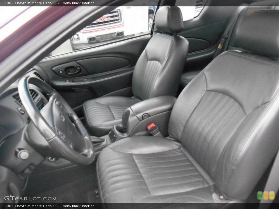 Ebony Black Interior Photo for the 2003 Chevrolet Monte Carlo SS #92675946