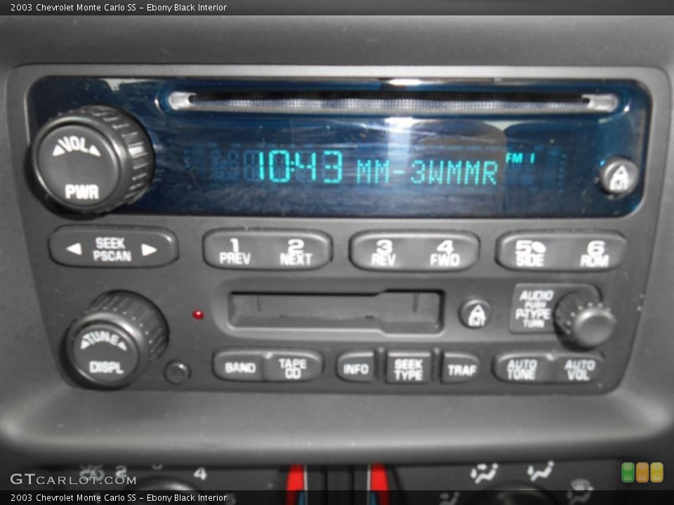 Ebony Black Interior Audio System for the 2003 Chevrolet Monte Carlo SS #92676097