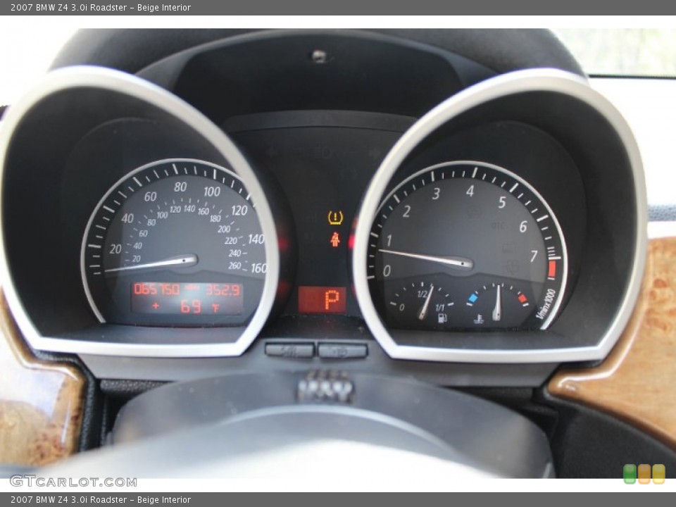 Beige Interior Gauges for the 2007 BMW Z4 3.0i Roadster #92687105