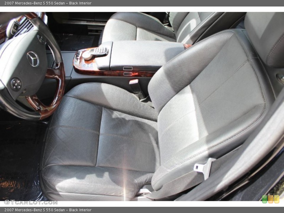 Black Interior Front Seat for the 2007 Mercedes-Benz S 550 Sedan #92687381