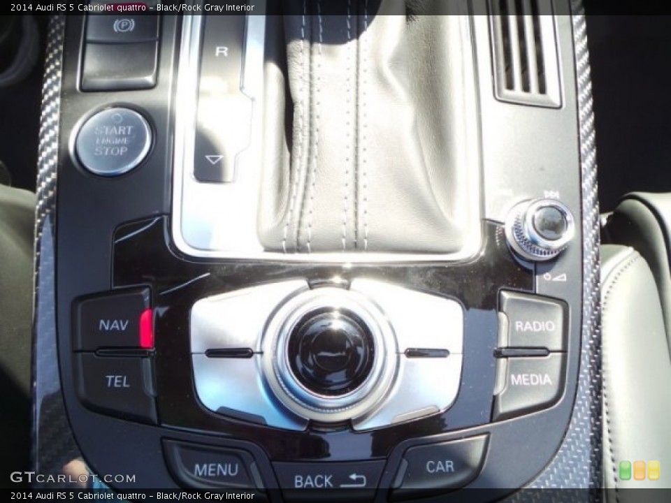 Black/Rock Gray Interior Controls for the 2014 Audi RS 5 Cabriolet quattro #92694815