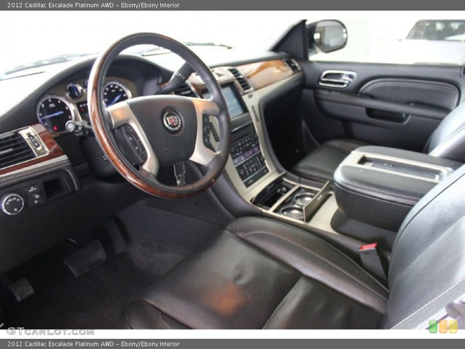 Ebony/Ebony Interior Photo for the 2012 Cadillac Escalade Platinum AWD #92721175