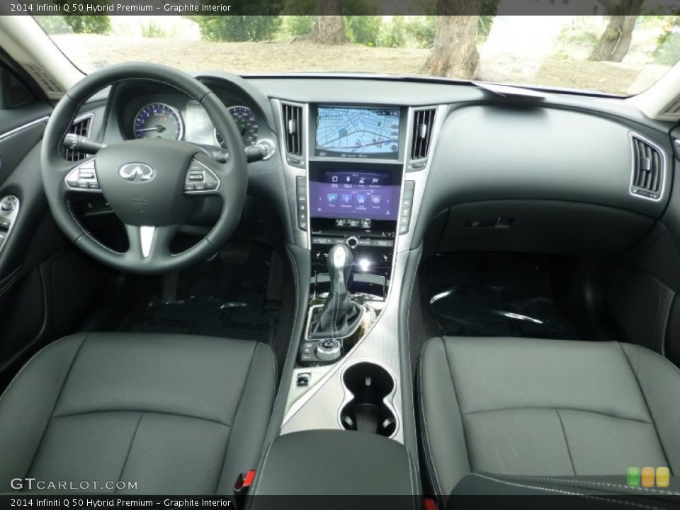 Graphite Interior Dashboard for the 2014 Infiniti Q 50 Hybrid Premium #92724625