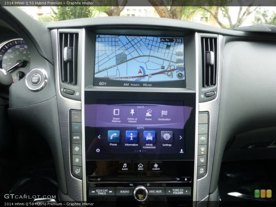 Graphite Interior Controls for the 2014 Infiniti Q 50 Hybrid Premium #92724649