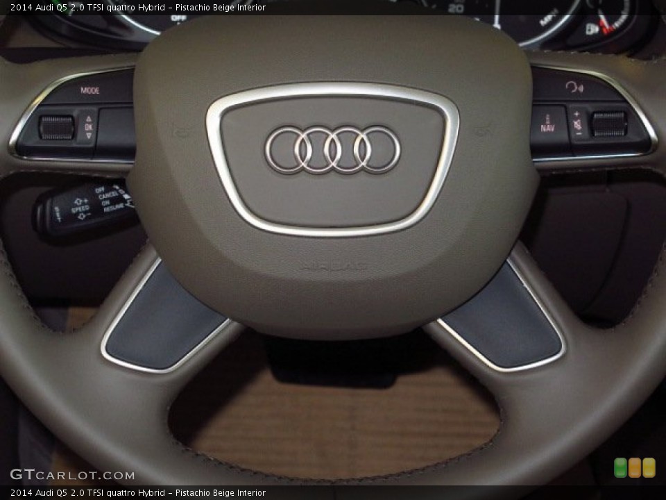 Pistachio Beige Interior Steering Wheel for the 2014 Audi Q5 2.0 TFSI quattro Hybrid #92724673