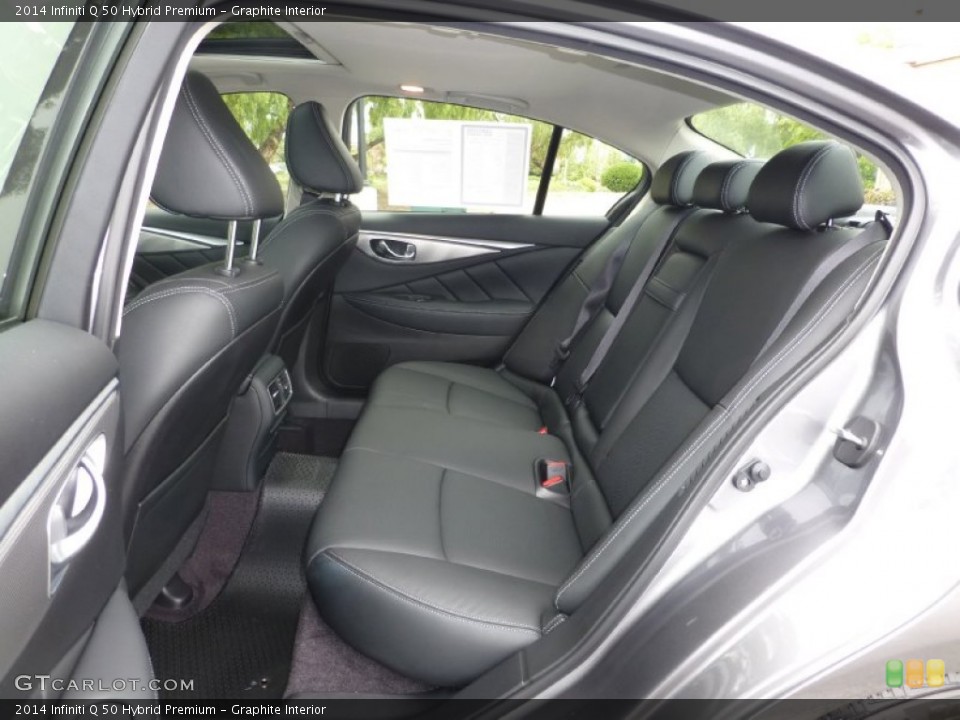 Graphite Interior Rear Seat for the 2014 Infiniti Q 50 Hybrid Premium #92724907