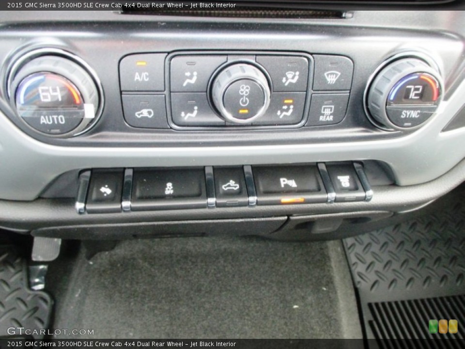 Jet Black Interior Controls for the 2015 GMC Sierra 3500HD SLE Crew Cab 4x4 Dual Rear Wheel #92735888