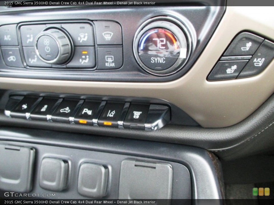 Denali Jet Black Interior Controls for the 2015 GMC Sierra 3500HD Denali Crew Cab 4x4 Dual Rear Wheel #92753098